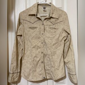 The North Face A5 Series Cactus tan western Snap Button Up Shirt Medium Women’s